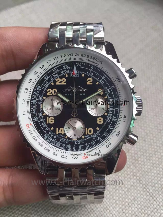 Breitling Navitimer Cosmonaute Men Watch SS Silver Sub-dial